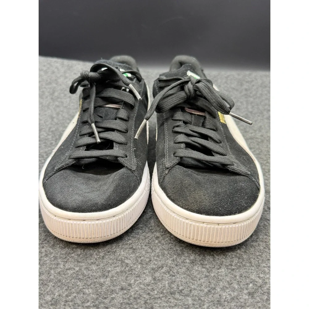 Puma Suede Classic Womens Black White Low Top Sneakers 355462 01 Size 8.5